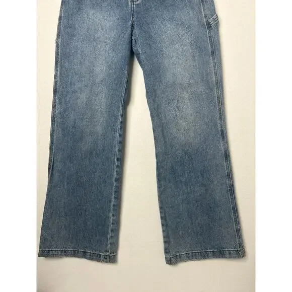 S.O.N.G. Carpenter Street Jeans Size 7/28 light wash wide leg - Picture 3 of 9